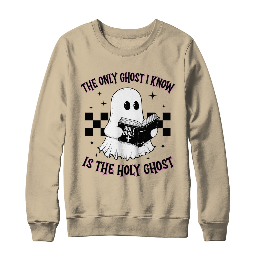 The Only Ghost I Know Is The Holy Ghost Funny Boo Bible Shirt & Sweatshirt | teecentury