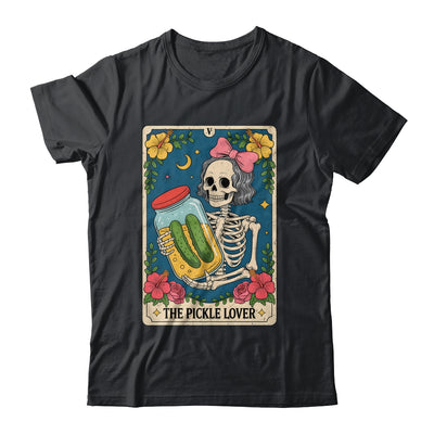 The Pickle Lover Pickles Tarot Card Messy Bun Skeleton Shirt & Tank Top | teecentury