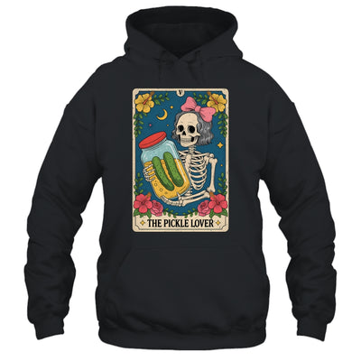 The Pickle Lover Pickles Tarot Card Messy Bun Skeleton Shirt & Tank Top | teecentury