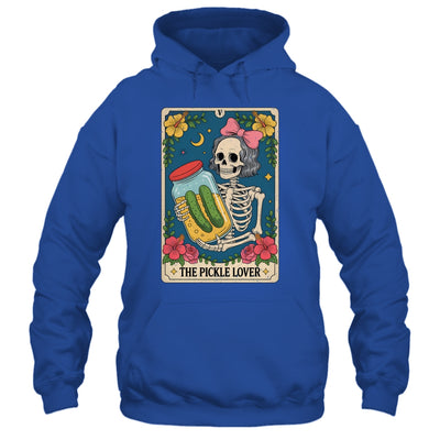 The Pickle Lover Pickles Tarot Card Messy Bun Skeleton Shirt & Tank Top | teecentury