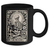 The Reader Tarot Card Funny Book Lover Skeleton Reading Book Mug | teecentury