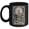 The Reader Tarot Card Funny Book Lover Skeleton Reading Book Mug | teecentury