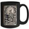 The Reader Tarot Card Funny Book Lover Skeleton Reading Book Mug | teecentury