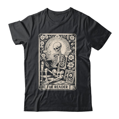 The Reader Tarot Card Funny Book Lover Skeleton Reading Book Shirt & Hoodie | teecentury