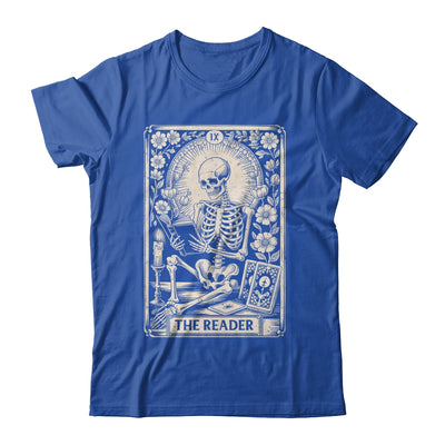 The Reader Tarot Card Funny Book Lover Skeleton Reading Book Shirt & Hoodie | teecentury