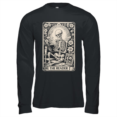 The Reader Tarot Card Funny Book Lover Skeleton Reading Book Shirt & Hoodie | teecentury