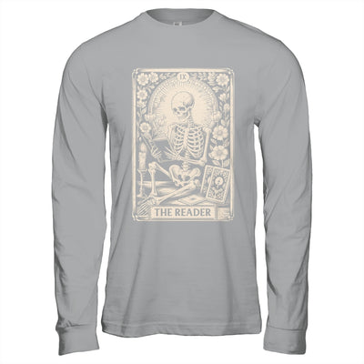 The Reader Tarot Card Funny Book Lover Skeleton Reading Book Shirt & Hoodie | teecentury