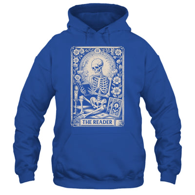 The Reader Tarot Card Funny Book Lover Skeleton Reading Book Shirt & Hoodie | teecentury