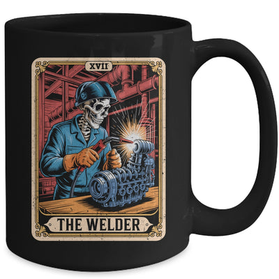 The Welder Welding Tarot Card Skeleton Funny Metal Worker Mug | teecentury