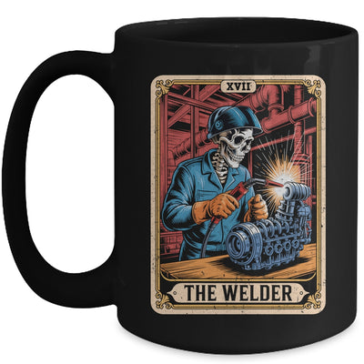 The Welder Welding Tarot Card Skeleton Funny Metal Worker Mug | teecentury