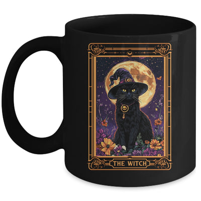 The Witch Cat Tarot Card Halloween Season Vintage Gothic Mug | teecentury