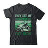 They See Me Mowin They Hatin Lawn Mowing Mower Funny Shirt & Tank Top | teecentury