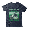 They See Me Mowin They Hatin Lawn Mowing Mower Funny Shirt & Tank Top | teecentury