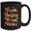 Thick Thighs Virgo Vibes Horoscope Melanin Black Women Mug | teecentury