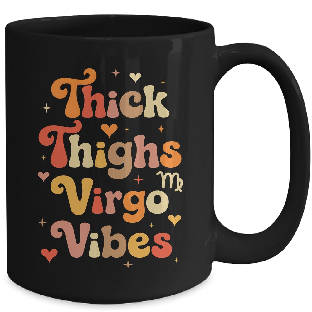 Thick Thighs Virgo Vibes Horoscope Melanin Black Women Mug | teecentury