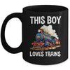 This Boy Loves Trains Railroad Lover For Boy Men Mug | teecentury