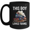 This Boy Loves Trains Railroad Lover For Boy Men Mug | teecentury