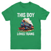 This Boy Loves Trains Railroad Lover For Boy Men Youth Shirt | teecentury