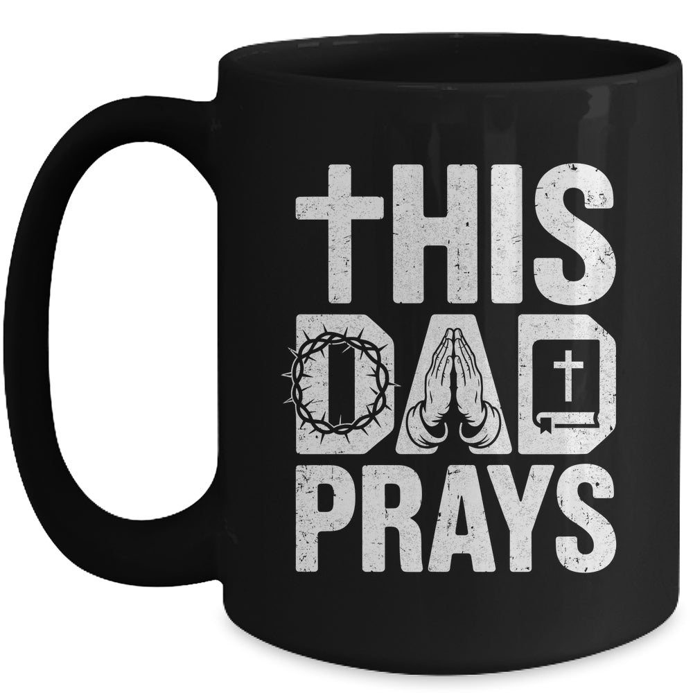 This Dad Pray Religious Vintage Father's Day Christian Daddy Mug | teecentury