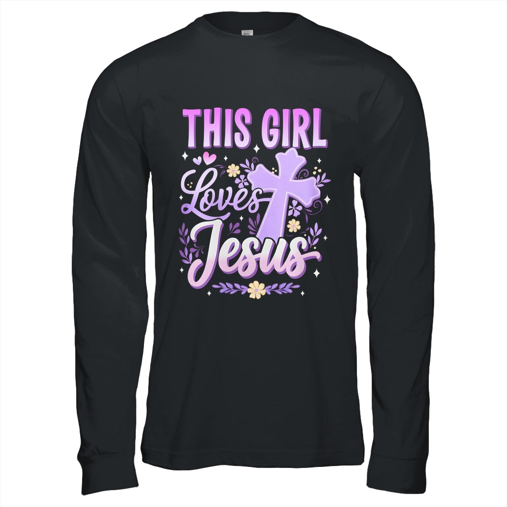 This Girl Loves Jesus Cute Christian Girl God Religious Shirt & Hoodie | teecentury