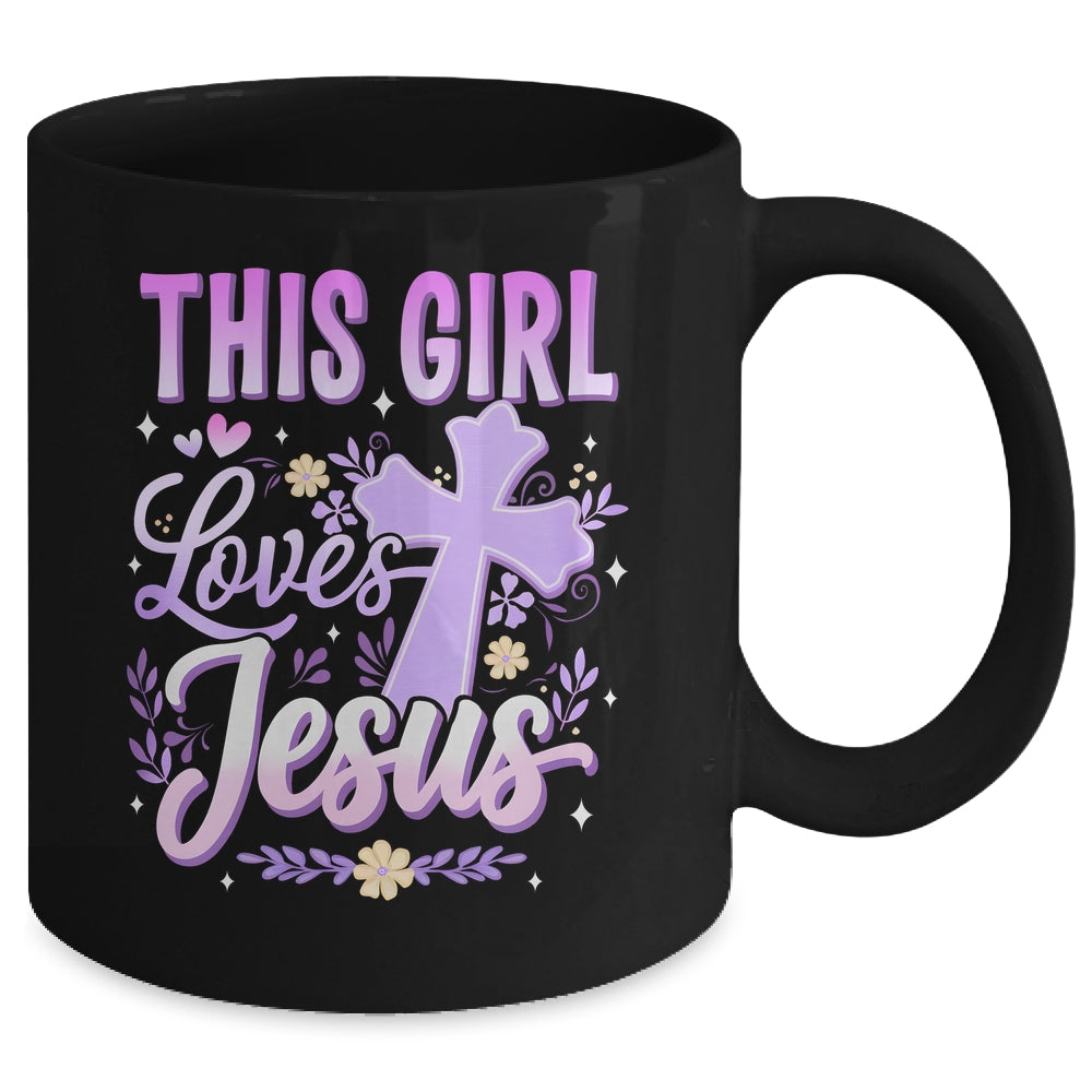 This Girl Loves Jesus Cute Christian Girl God Religious Mug | teecentury