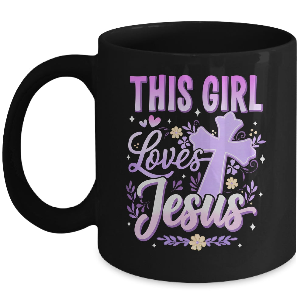 This Girl Loves Jesus Cute Christian Girl God Religious Mug | teecentury