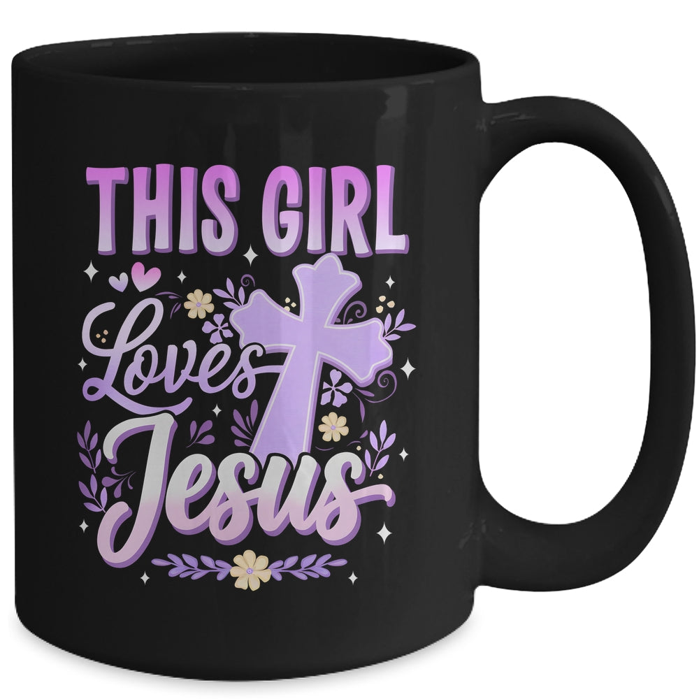 This Girl Loves Jesus Cute Christian Girl God Religious Mug | teecentury