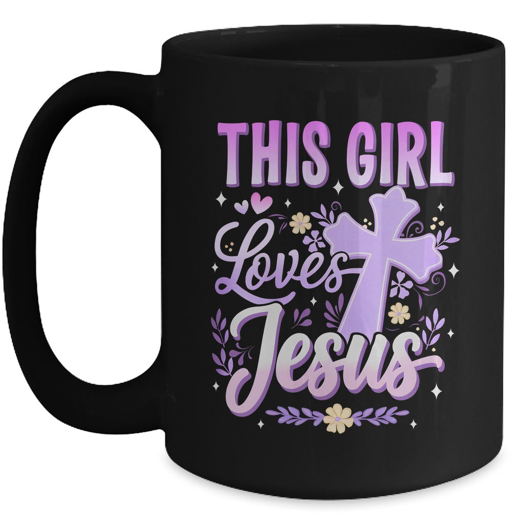 This Girl Loves Jesus Cute Christian Girl God Religious Mug | teecentury