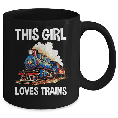 This Girl Loves Trains Railroad Lover For Girl Women Mug | teecentury