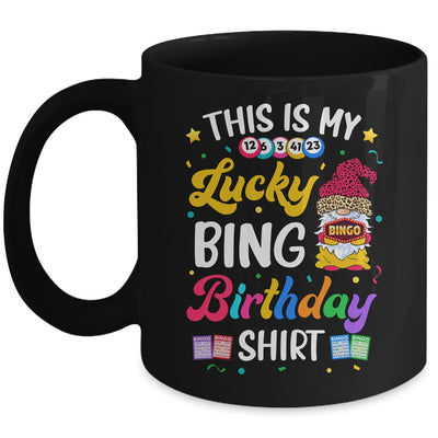 This Is My Lucky Bingo Birthday Funny Bingo Gnome Mug | teecentury