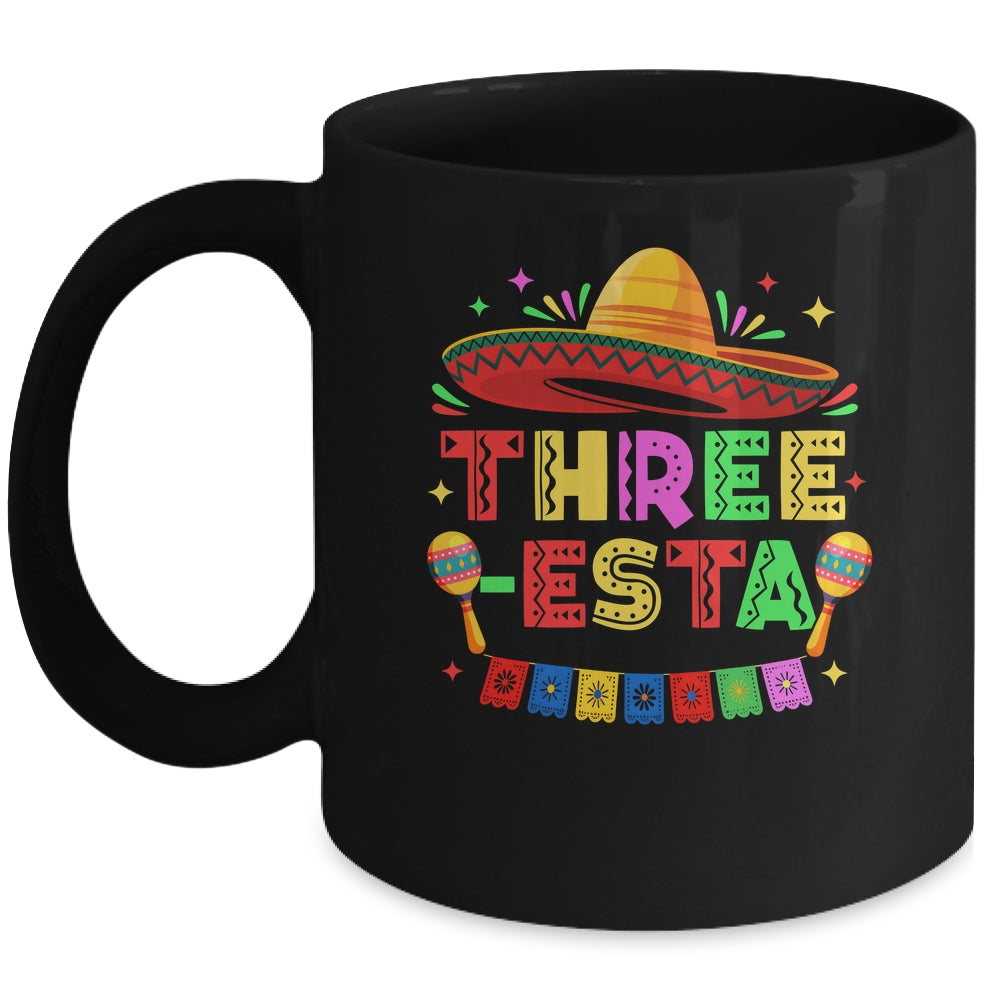 Three-Esta Fiesta Sombrero 3rd Birthday Mexican Outfit Mug | teecentury