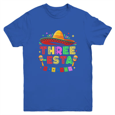 Three-Esta Fiesta Sombrero 3rd Birthday Mexican Outfit Youth Shirt | teecentury