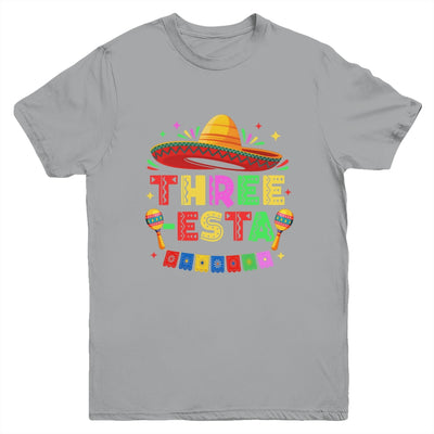 Three-Esta Fiesta Sombrero 3rd Birthday Mexican Outfit Youth Shirt | teecentury