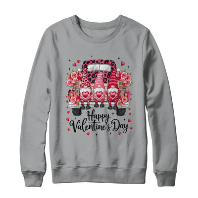 Three Gnomes And Leopard Truck Happy Valentine's Day Shirt & Sweatshirt | teecentury