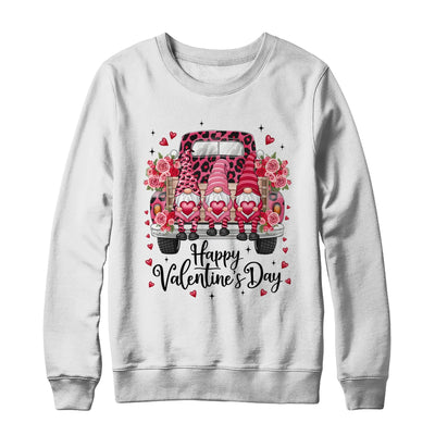 Three Gnomes And Leopard Truck Happy Valentine's Day Shirt & Sweatshirt | teecentury
