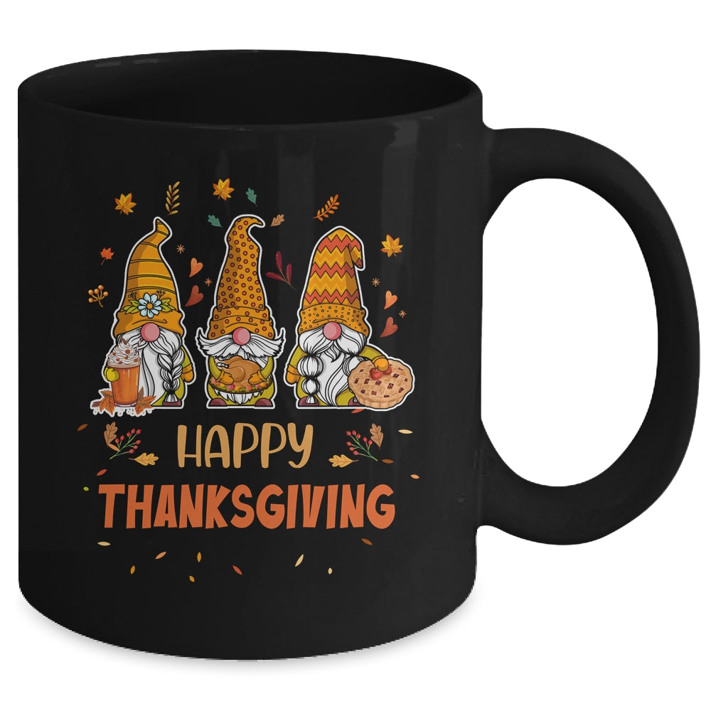 Three Gnomes Happy Thanksgiving Autumn Fall Pumpkin Spice Mug | teecentury