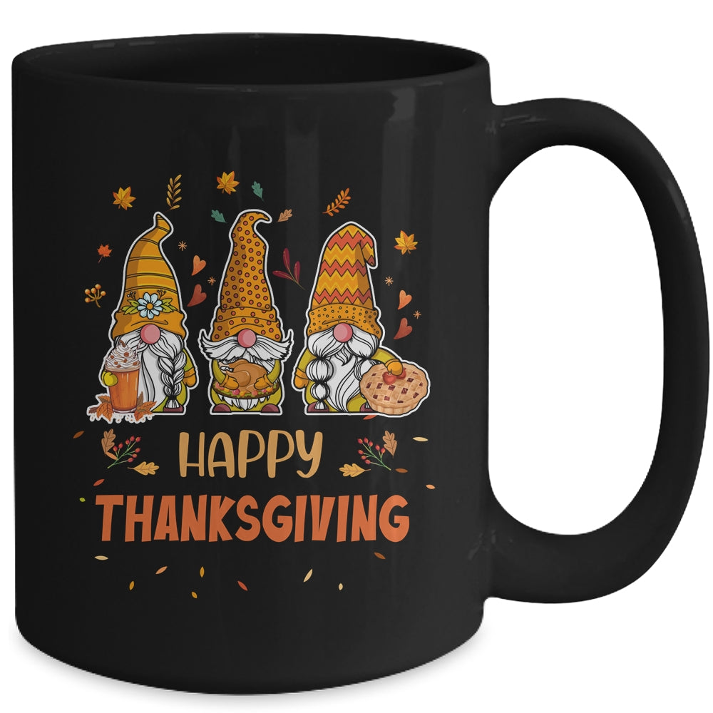 Three Gnomes Happy Thanksgiving Autumn Fall Pumpkin Spice Mug | teecentury