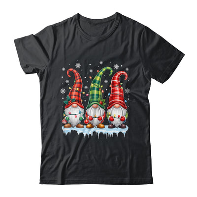 Three Gnomes Men Women Buffalo Plaid Red Christmas Shirt & Sweatshirt | teecentury