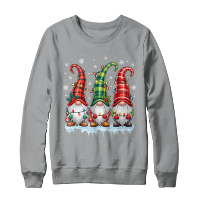 Three Gnomes Men Women Buffalo Plaid Red Christmas Shirt & Sweatshirt | teecentury