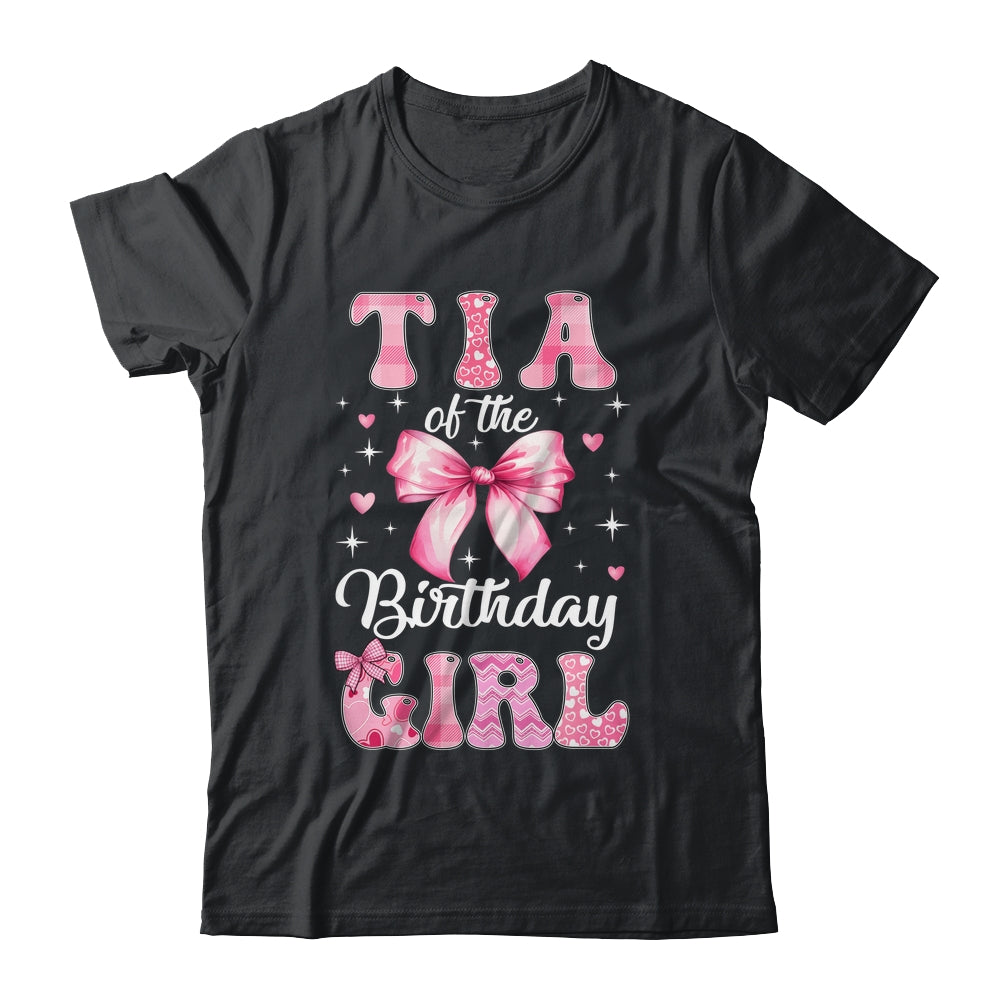 Tia Of Birthday Girl Coquette Bow Matching Family Shirt & Hoodie | teecentury