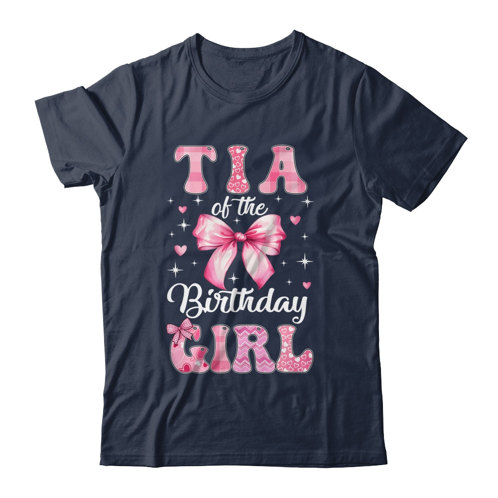 Tia Of Birthday Girl Coquette Bow Matching Family Shirt & Hoodie | teecentury