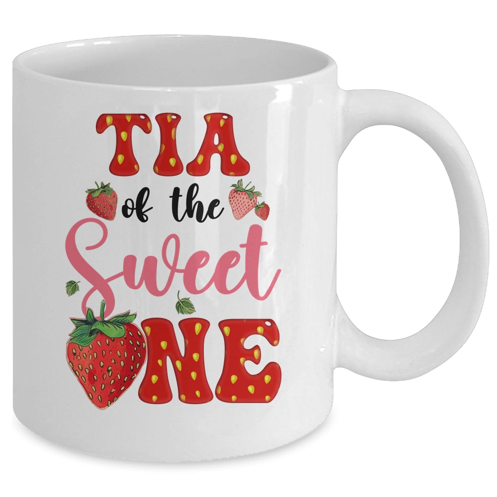 Tia Of Sweet One Strawberry Frist 1st Birthday Girl Mug | teecentury
