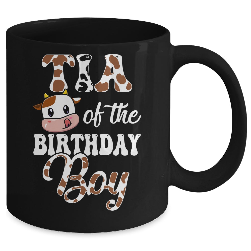 Tia Of The Birthday Boy Cow Farm 1st Birthday Boy Mug | teecentury