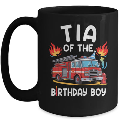 Tia Of The Birthday Boy Fire Truck Firefighter 1st Party Mug | teecentury