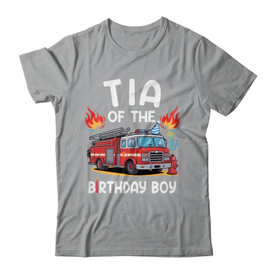 Tia Of The Birthday Boy Fire Truck Firefighter 1st Party Shirt & Hoodie | teecentury