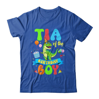 Tia Of The Birthday Boy TRex Dinosaur Birthday Family Shirt & Hoodie | teecentury