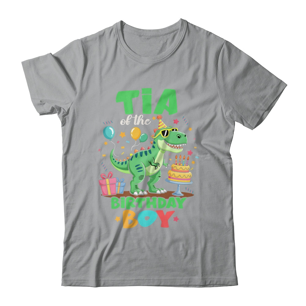 Tia Of The Birthday Boy T Rex Dinosaur Family Party Shirt & Hoodie | teecentury