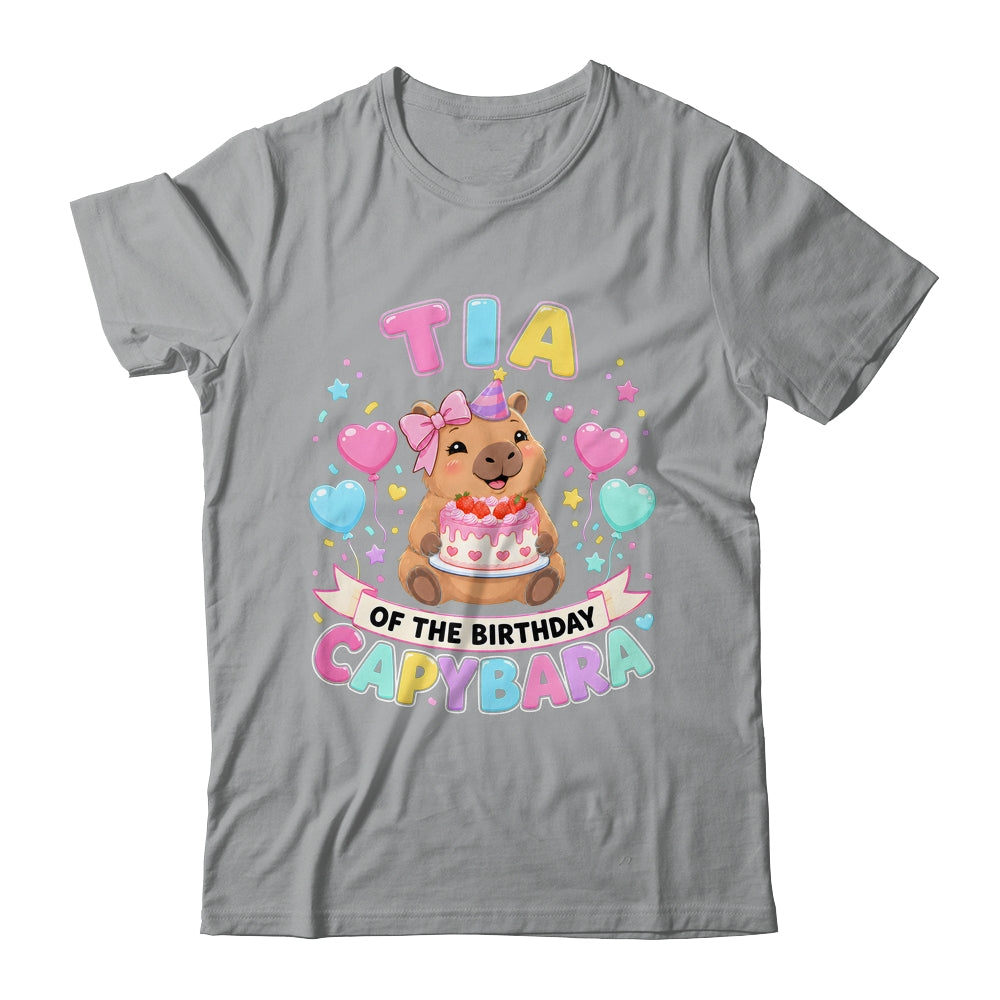 Tia Of The Birthday Capybara Birthday Girl Family Shirt & Hoodie | teecentury