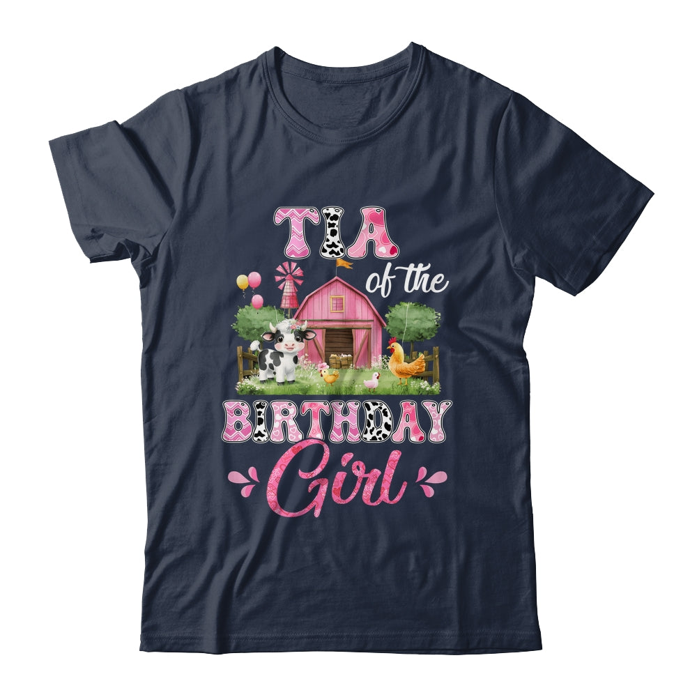 Tia Of The Birthday Girl 1st Birthday Cow Farm Family Shirt & Hoodie | teecentury