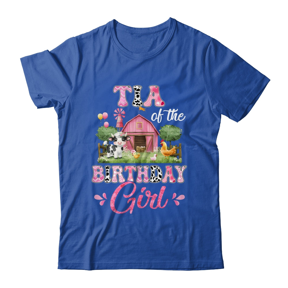Tia Of The Birthday Girl 1st Birthday Cow Farm Family Shirt & Hoodie | teecentury